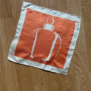 Dior Vibrant Orange and Cream Scarf